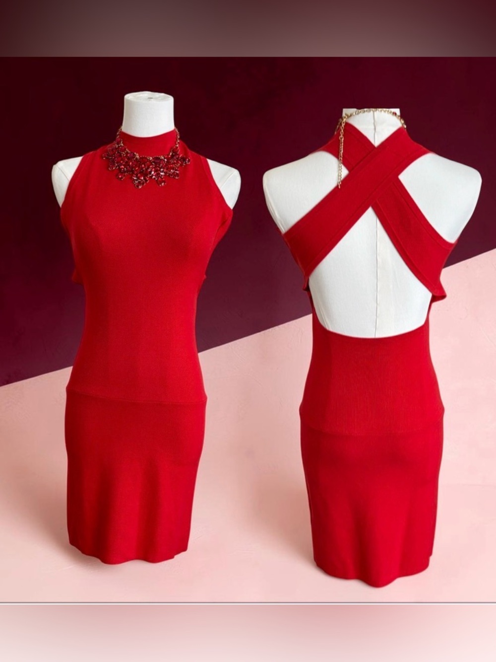 Theory Red Mini Dress